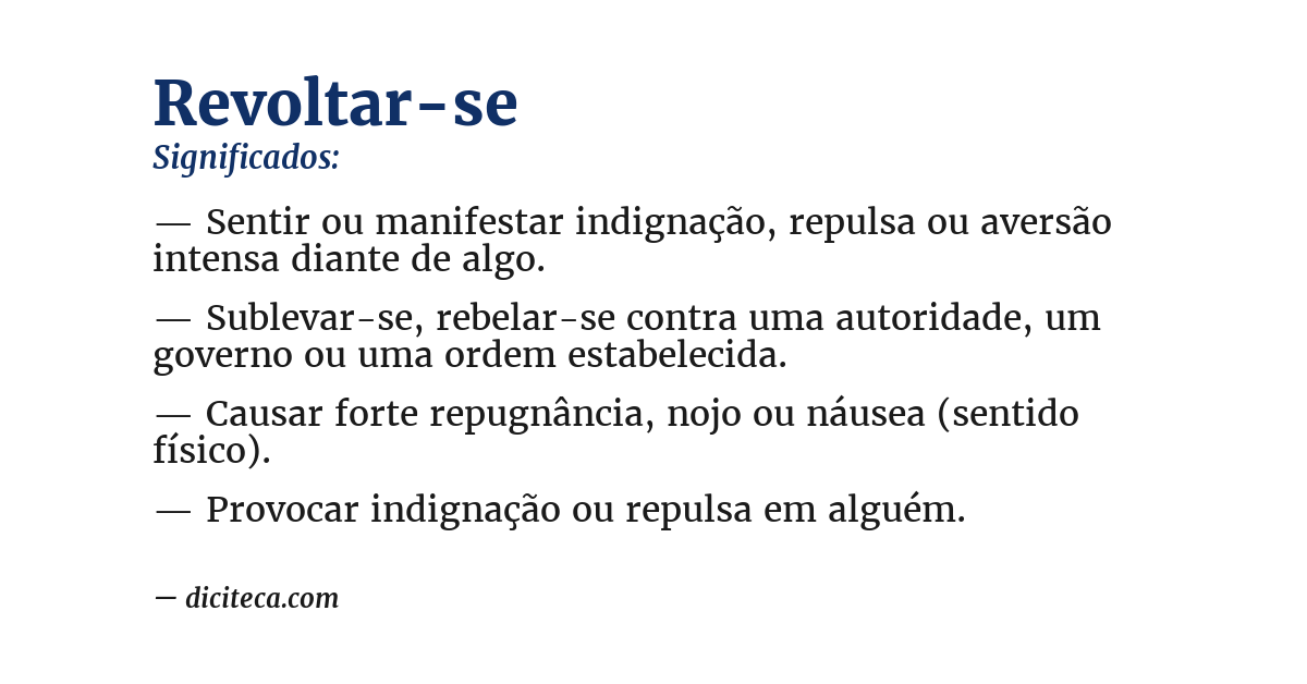 Significado de revoltar-se