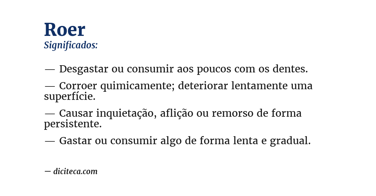 Significado de roer