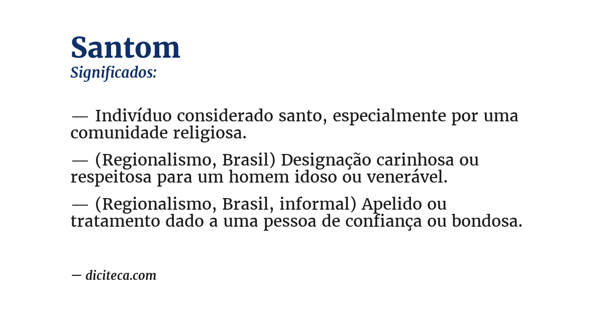 Significado de santom