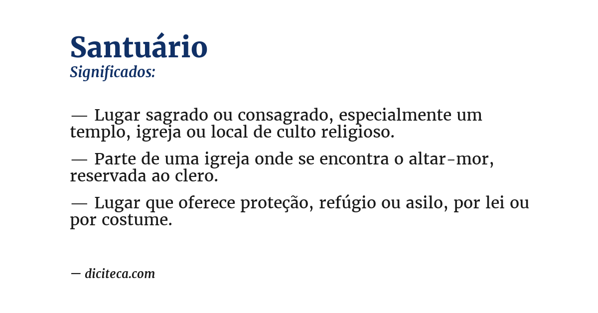 Significado de santuário