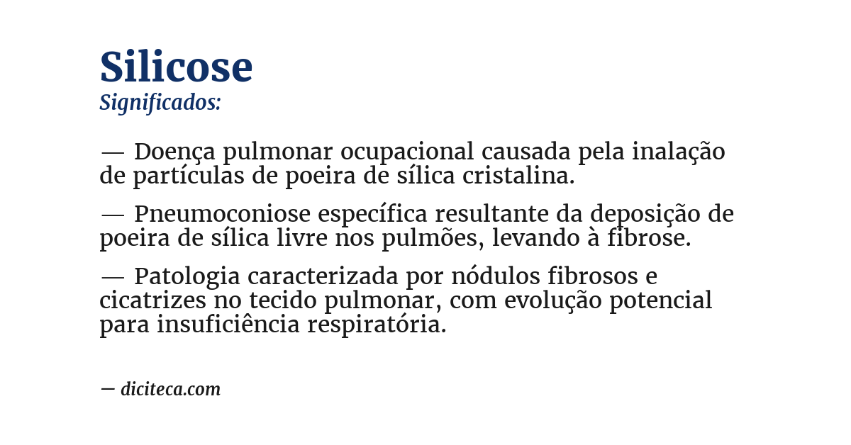Significado de silicose