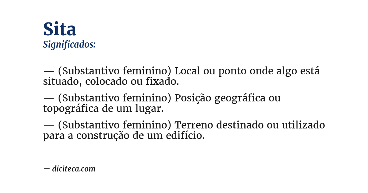 Significado de sita