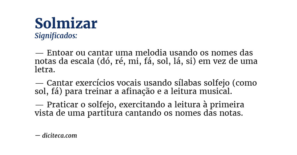 Significado de solmizar