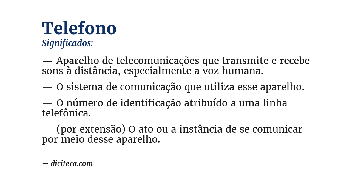 Significado de telefono