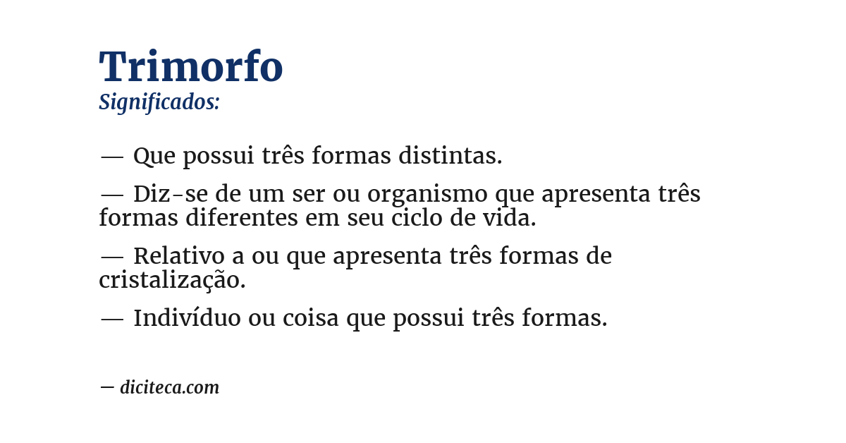 Significado de trimorfo