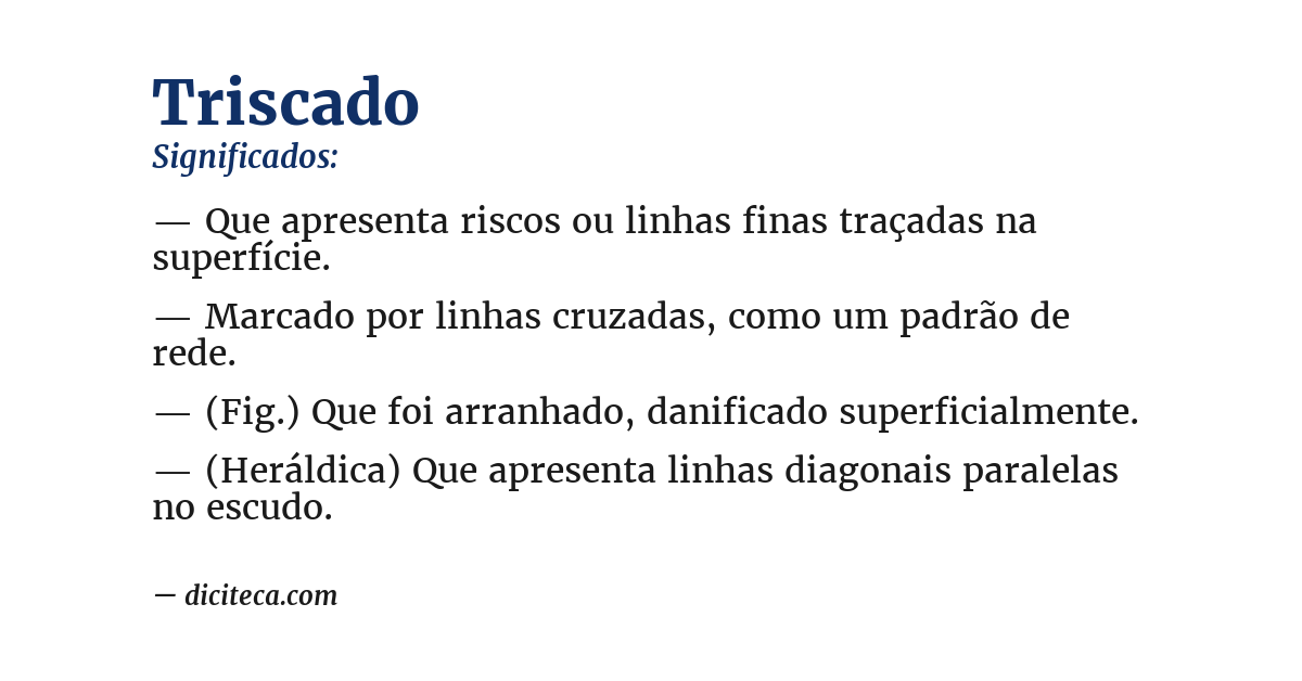 Significado de triscado