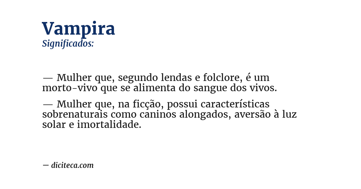 Significado de vampira