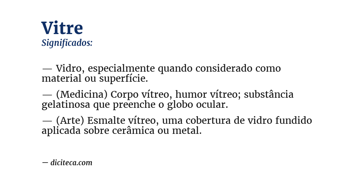 Significado de vitre