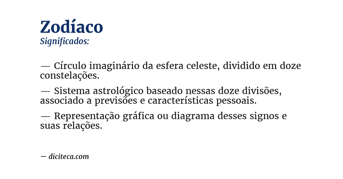 Significado de zodíaco
