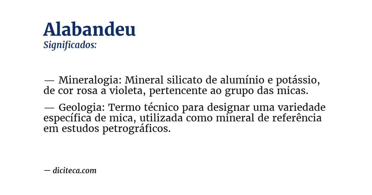 Significado de alabandeu