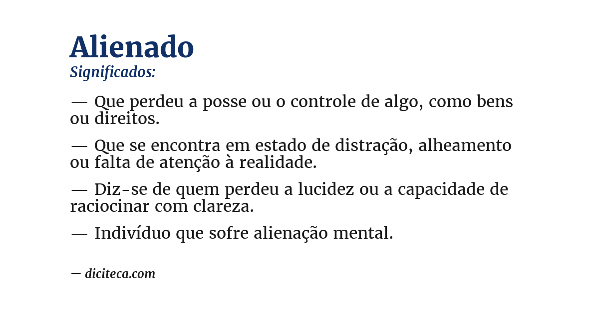 Significado de alienado