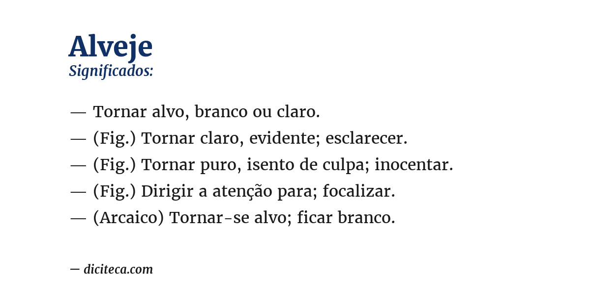 Significado de alveje