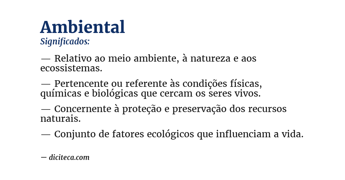Significado de ambiental