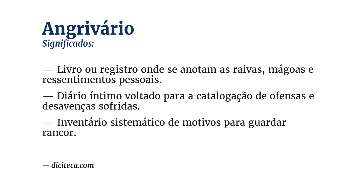Significado de angrivário