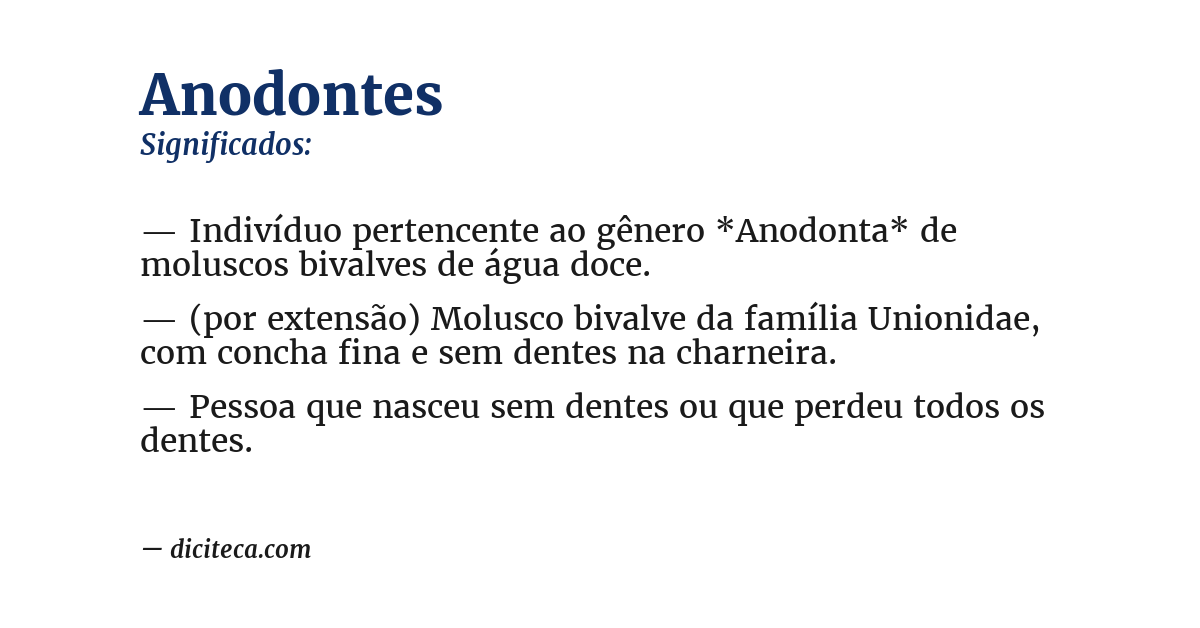Significado de anodontes