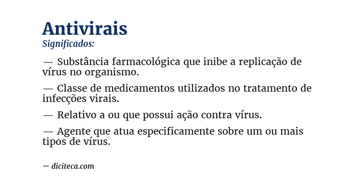 Significado de antivirais