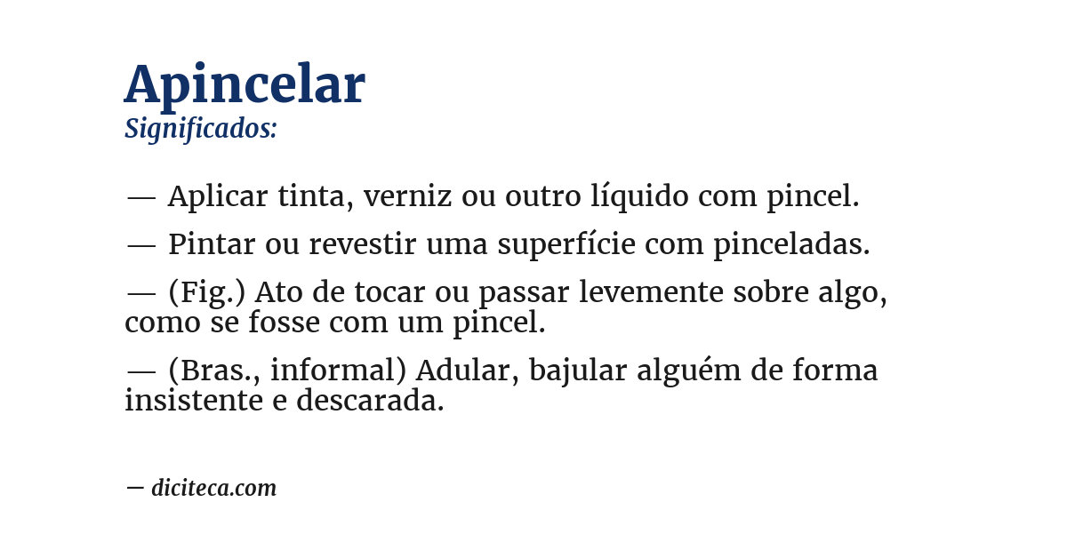 Significado de apincelar