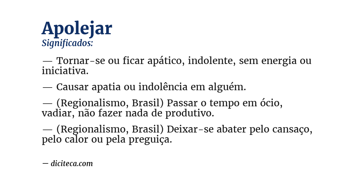 Significado de apolejar