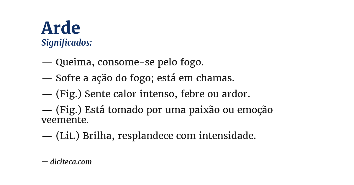 Significado de arde