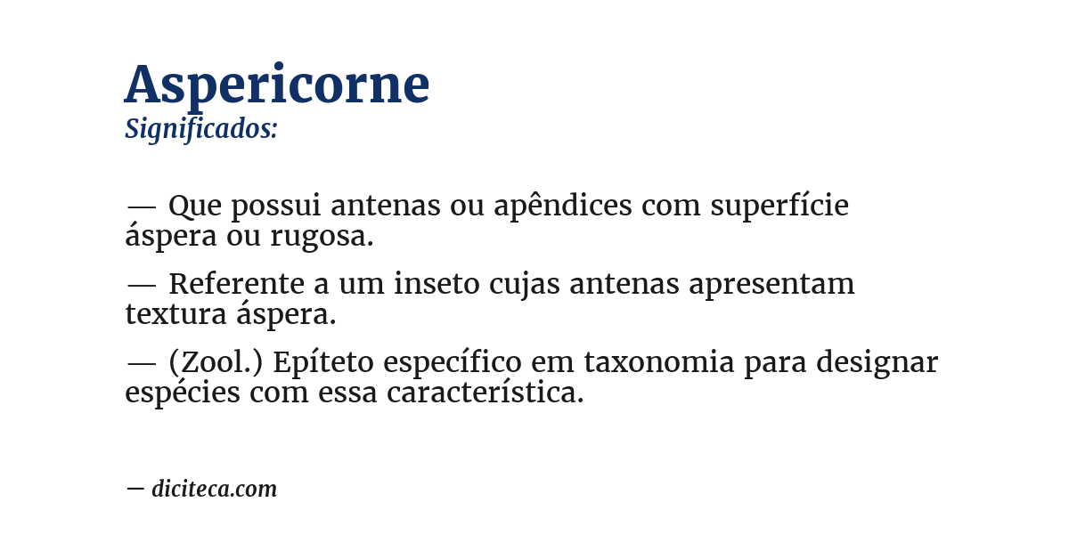 Significado de aspericorne