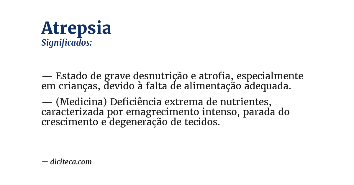 Significado de atrepsia