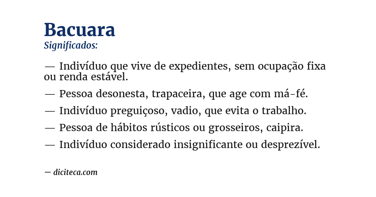 Significado de bacuara