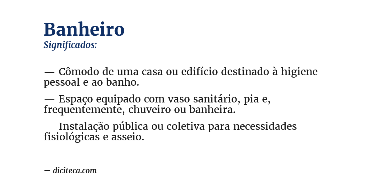 Significado de banheiro