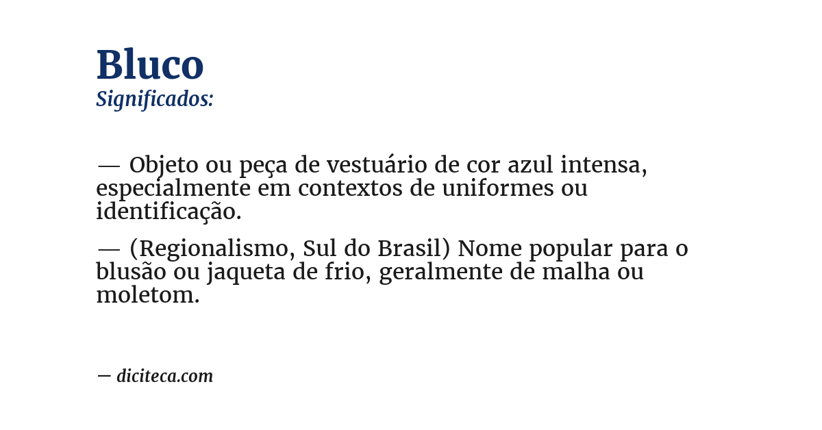 Significado de bluco