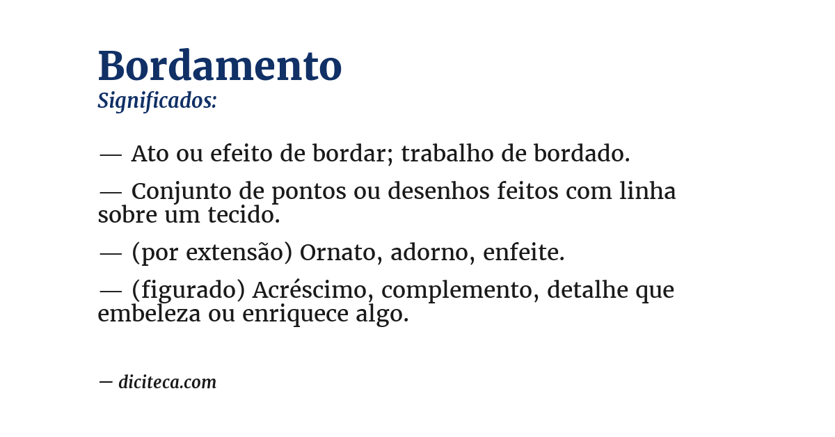 Significado de bordamento