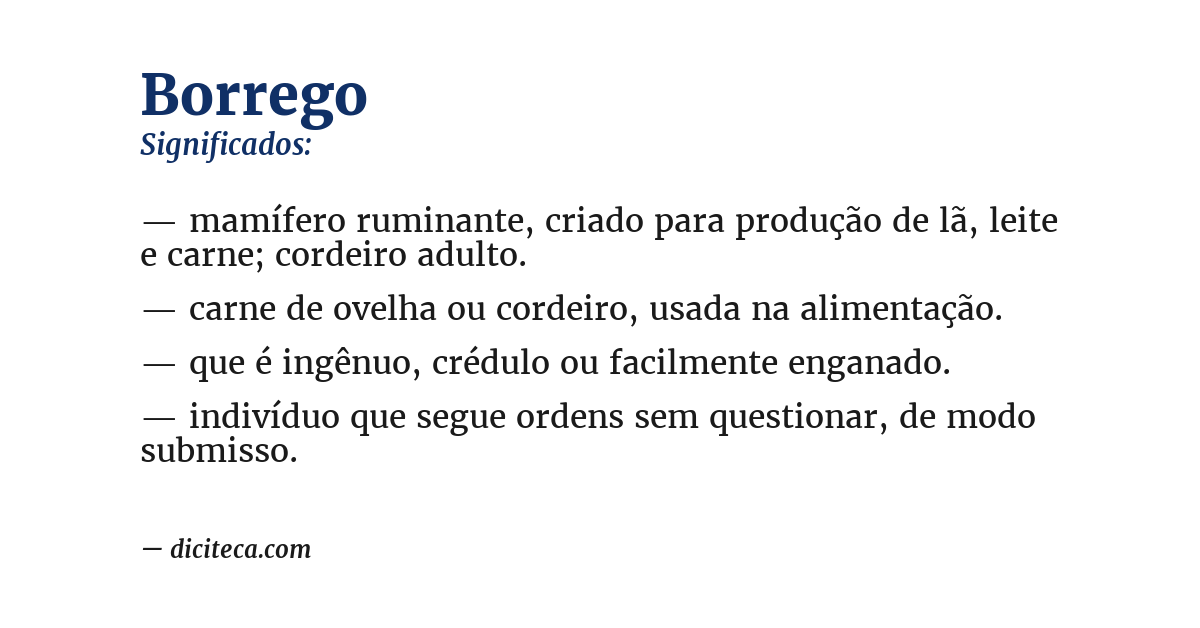 Significado de borrego