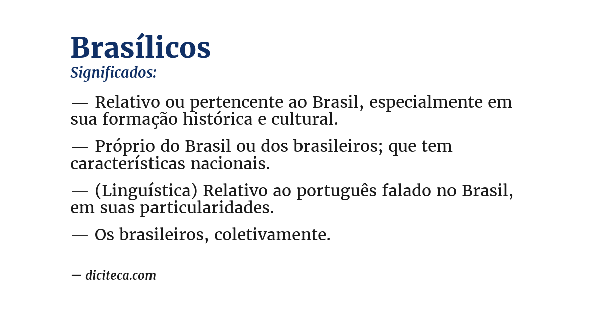Significado de brasílicos