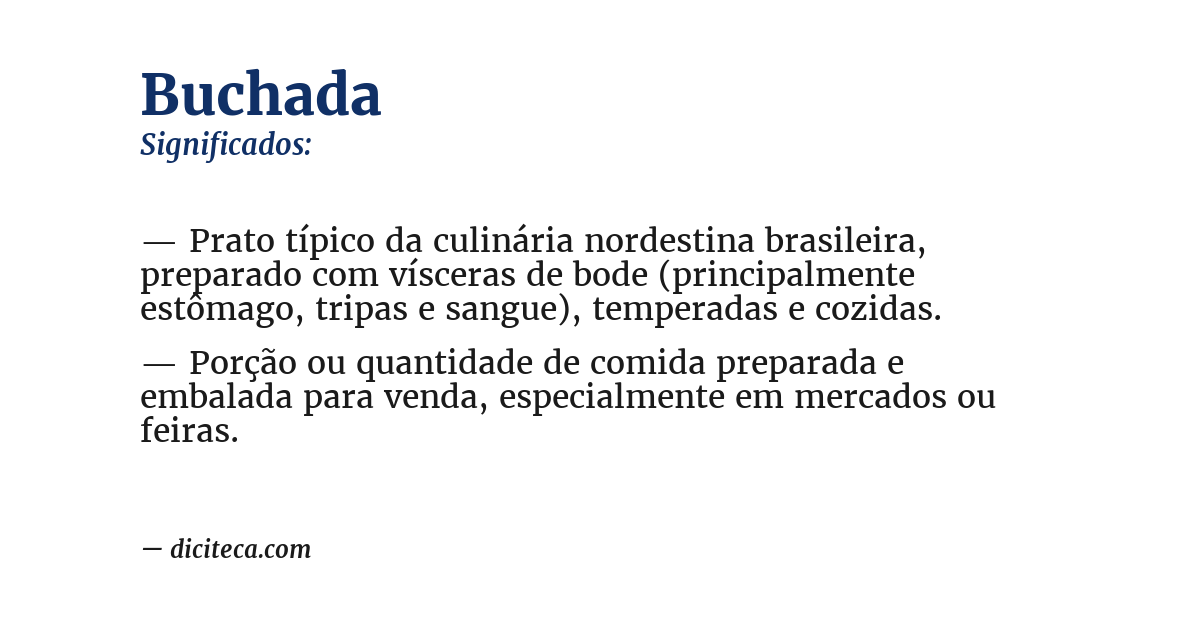 Significado de buchada