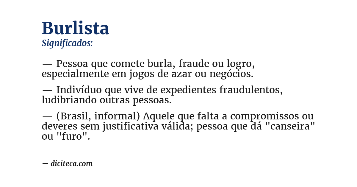 Significado de burlista