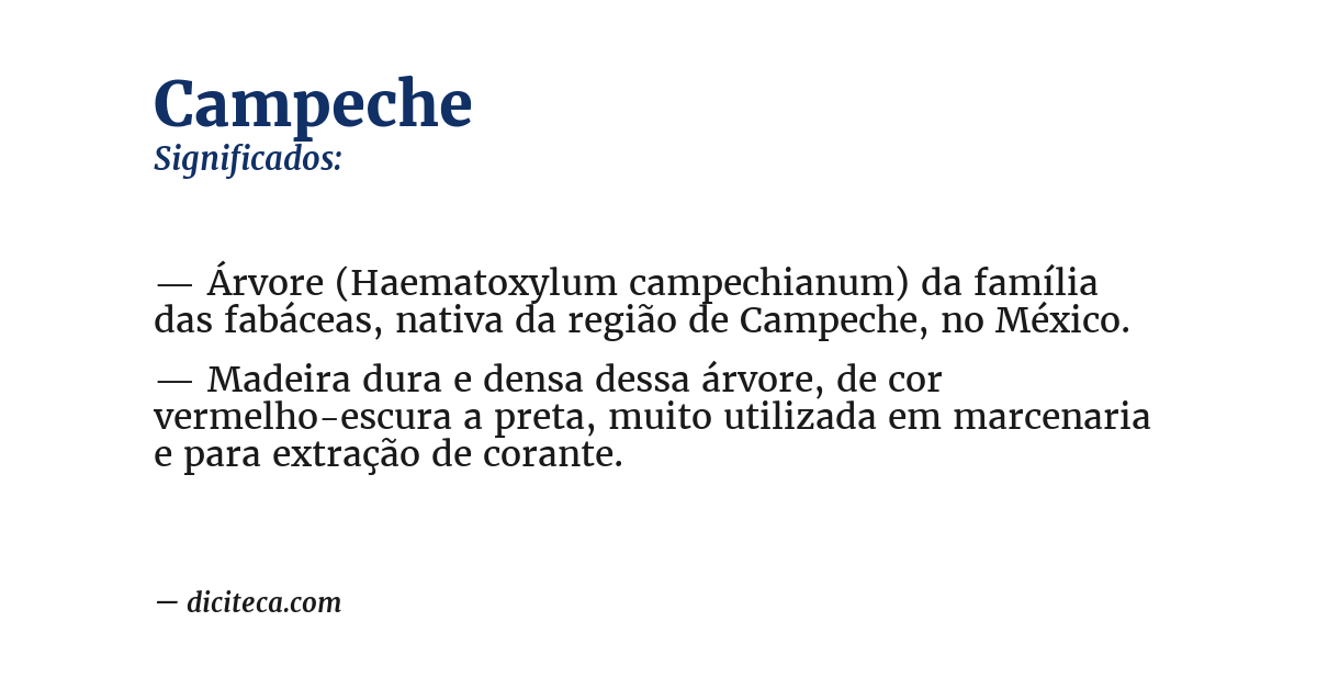 Significado de campeche
