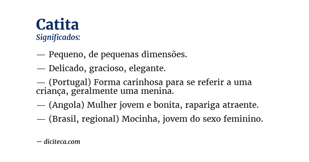 Significado de catita