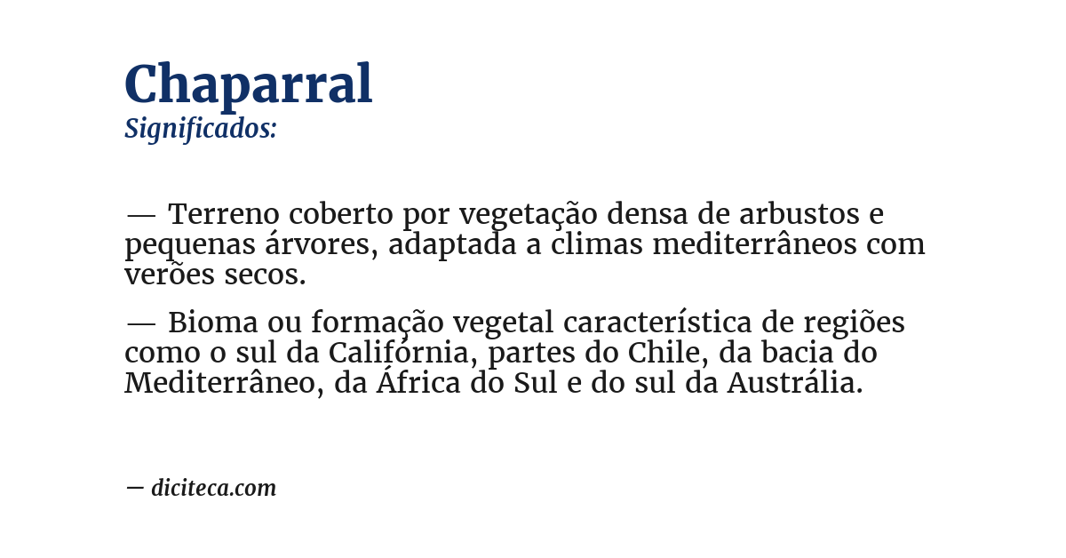 Significado de chaparral