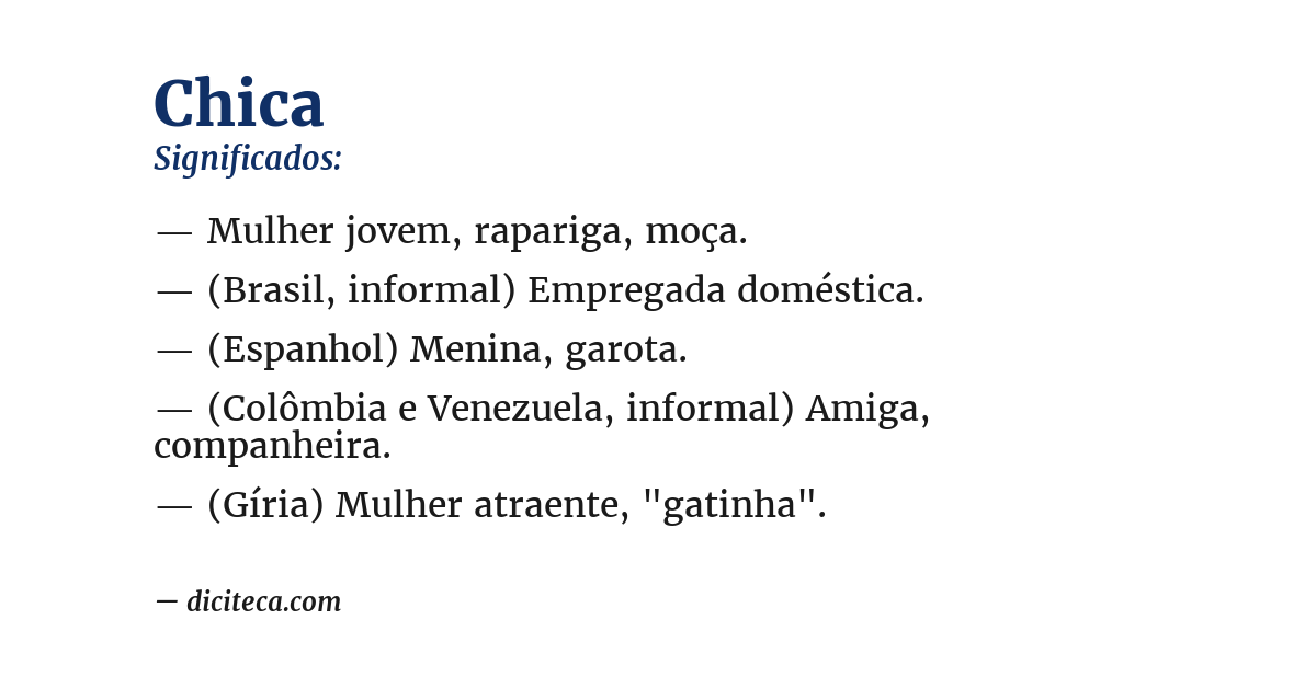 Significado de chica