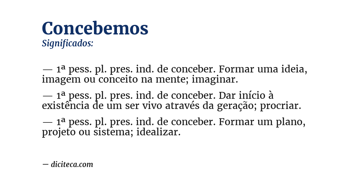 Significado de concebemos