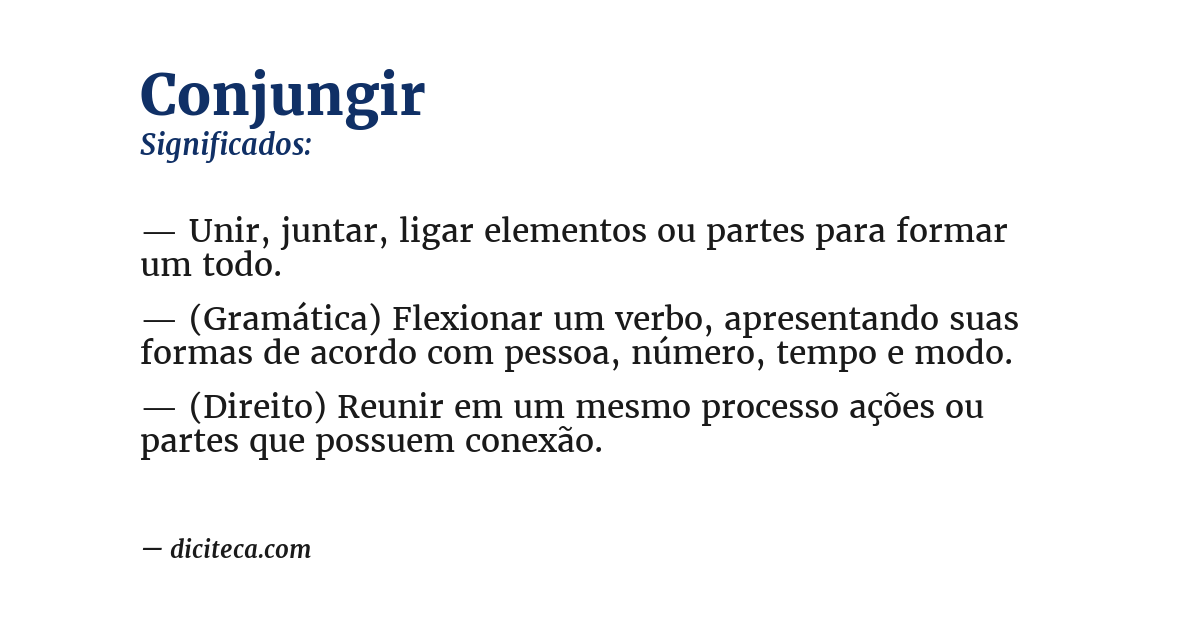 Significado de conjungir