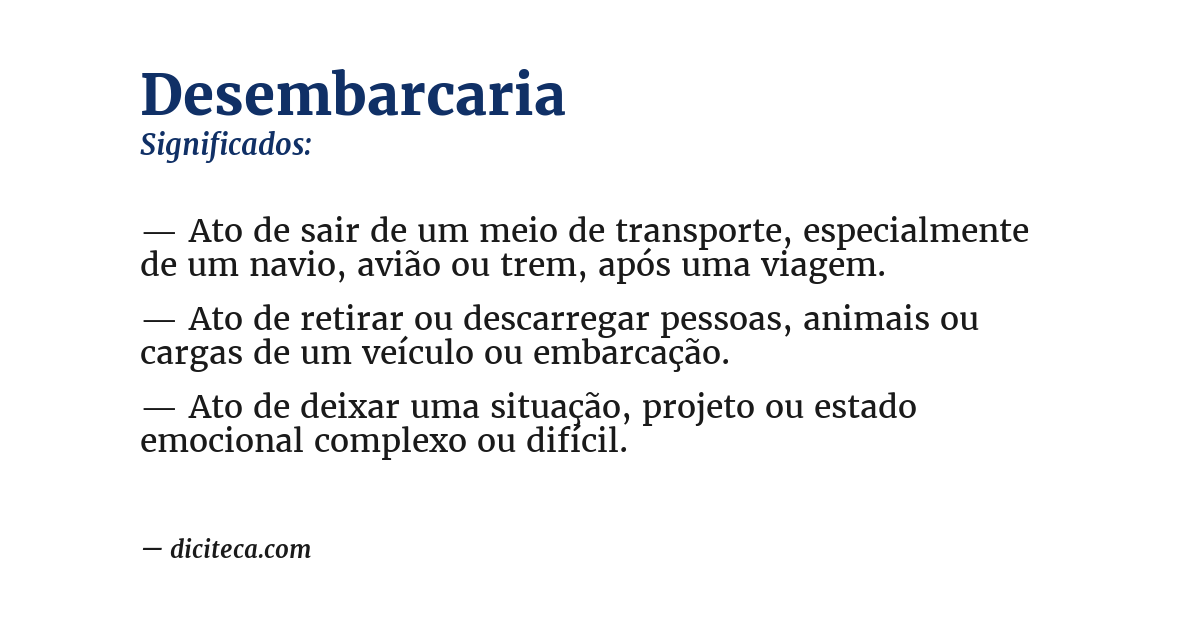 Significado de desembarcaria