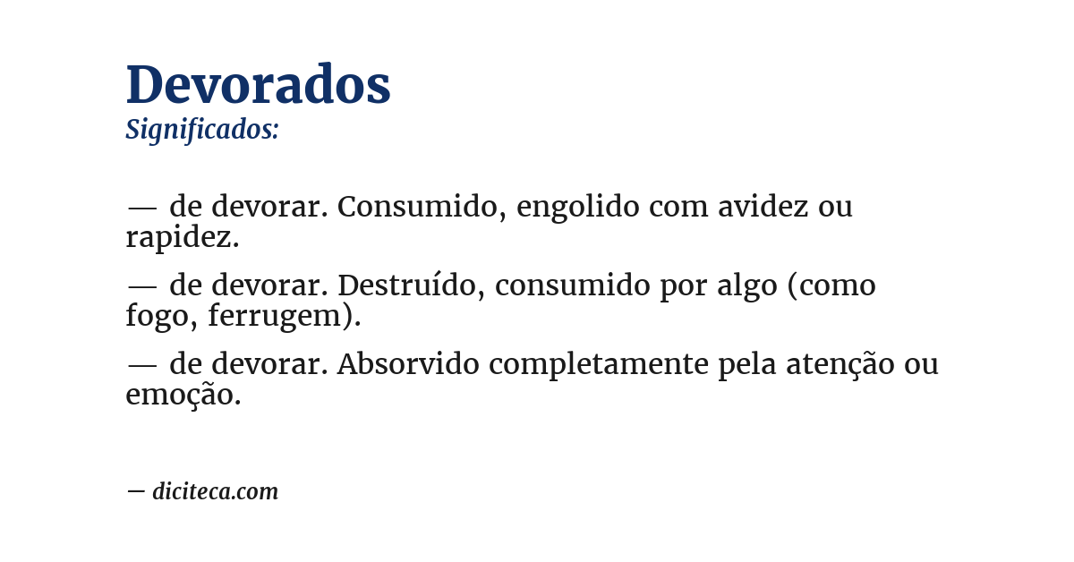 Significado de devorados