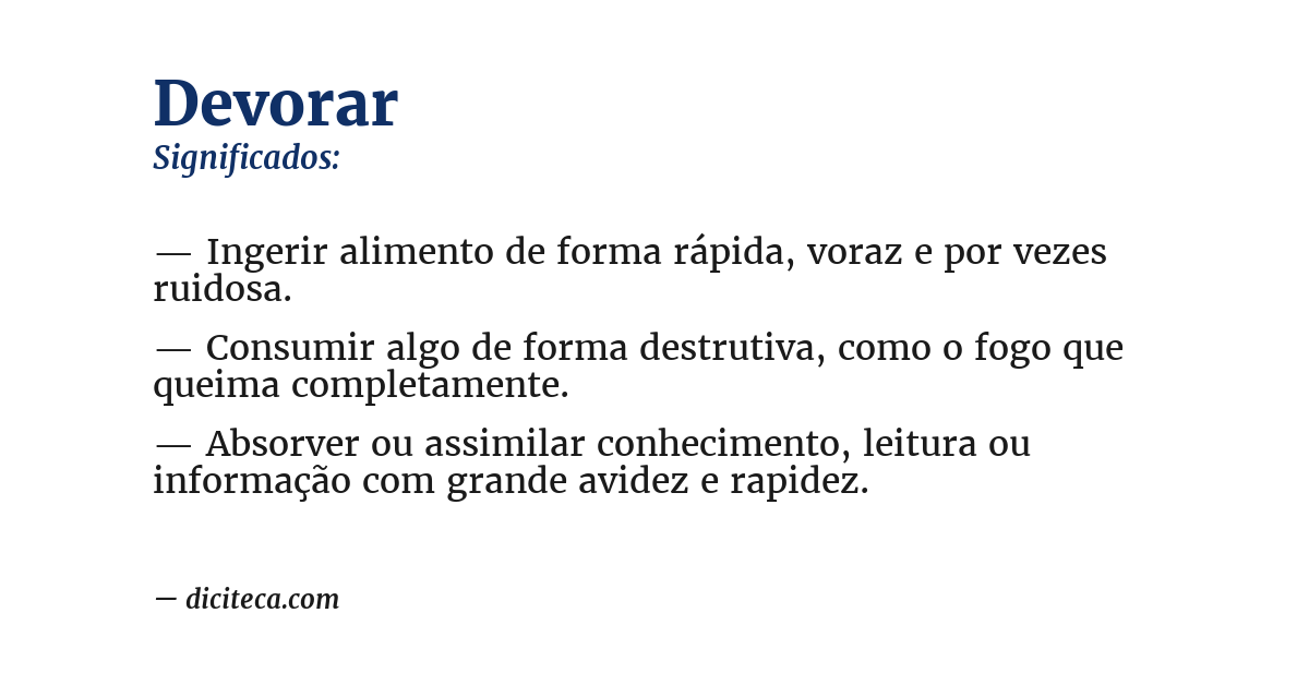 Significado de devorar