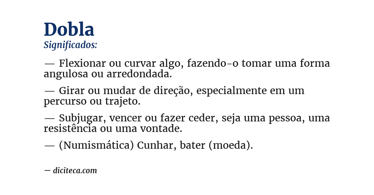 Significado de dobla