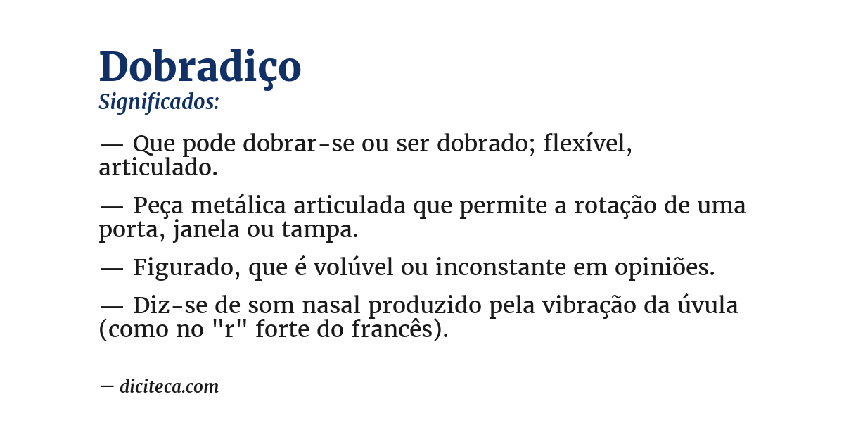 Significado de dobradiço