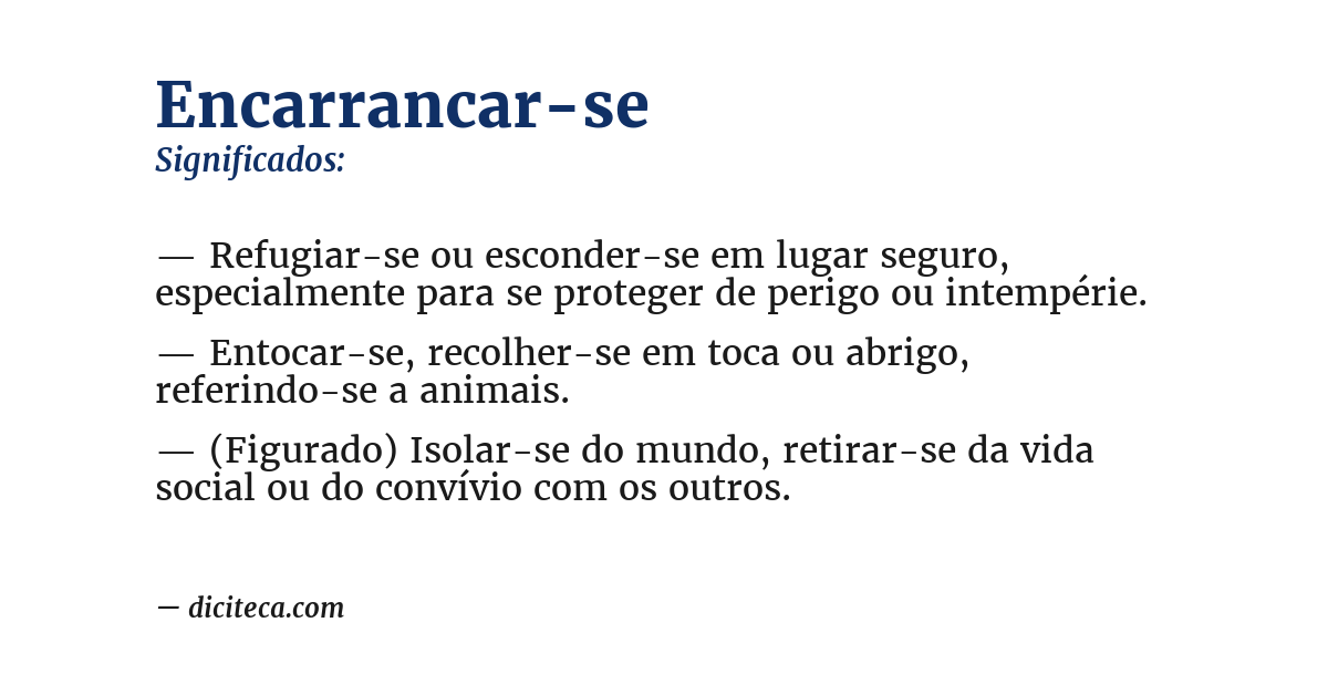 Significado de encarrancar-se