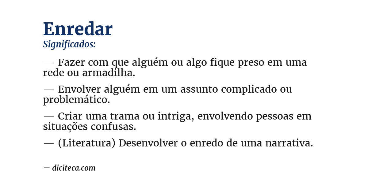 Significado de enredar