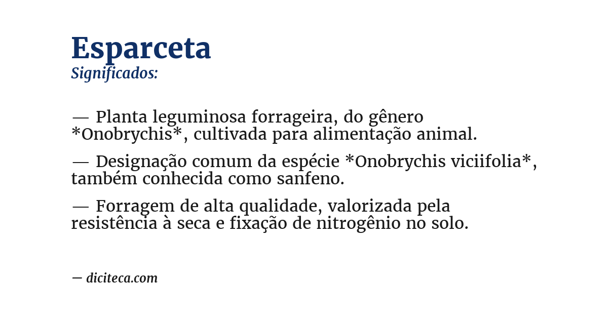 Significado de esparceta