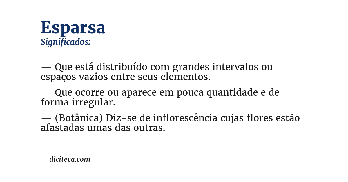 Significado de esparsa