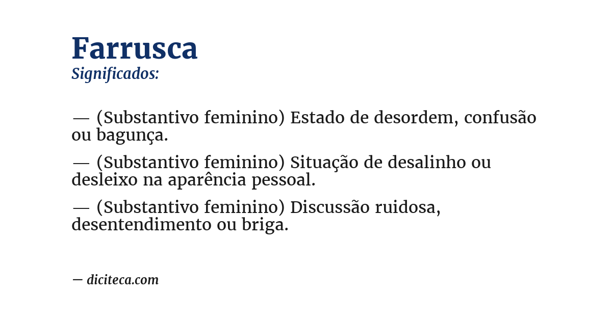 Significado de farrusca