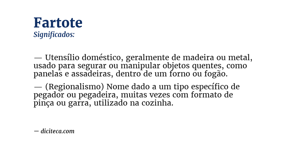 Significado de fartote